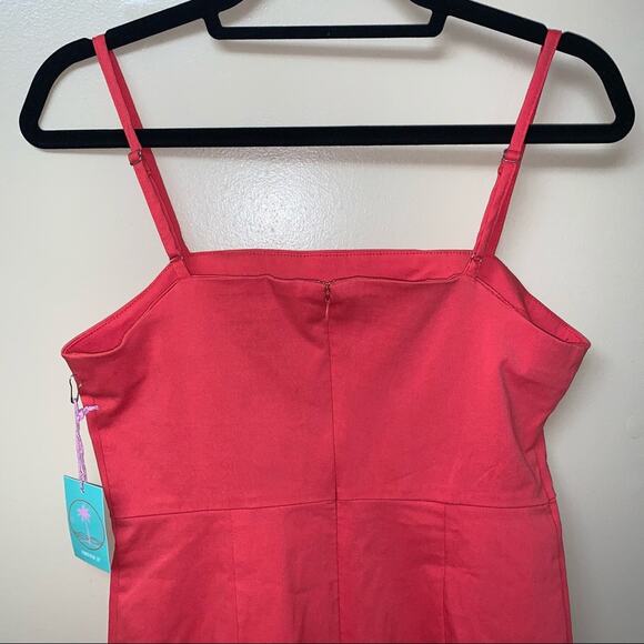 NWT Forever 21 Hot Pink Fitted Bodycon Sleeveless Mini Dress Size: Large - Picture 6 of 10